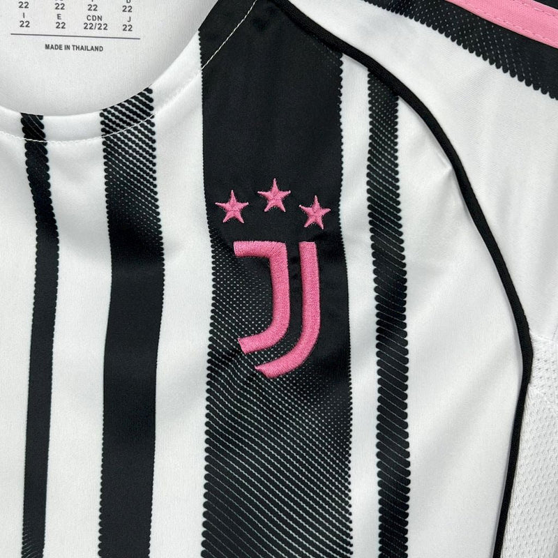 Juventus Home Shirt 25/26 - Kids Fan Shirt Black and White