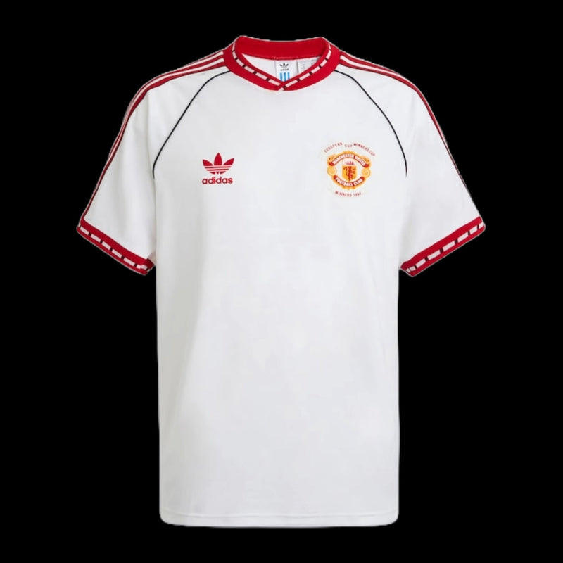 Manchester United Retro Away Shirt 1991 - Mens White Fan Shirt