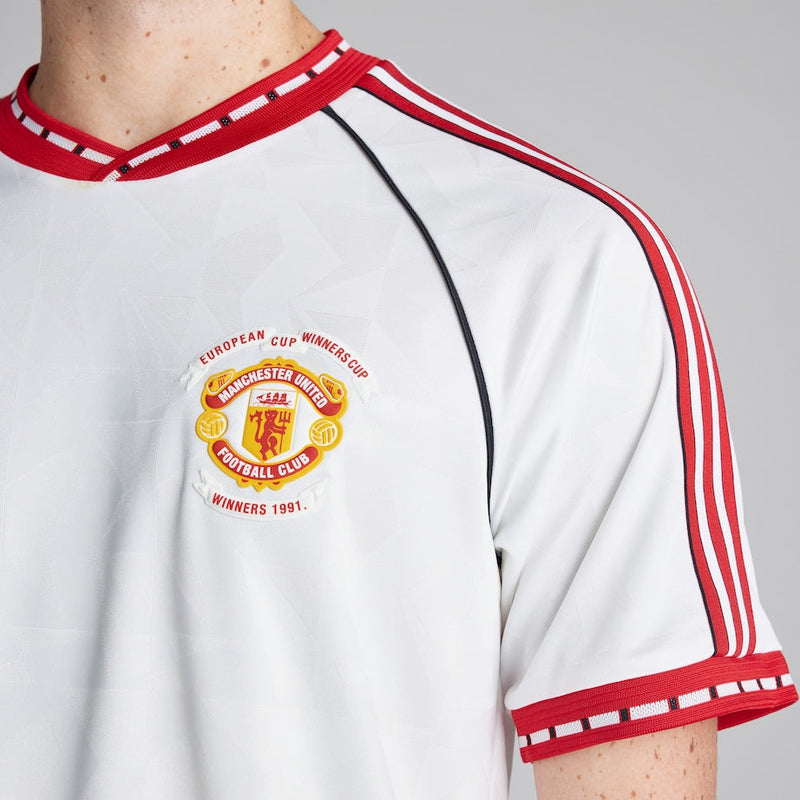 Manchester United Retro Away Shirt 1991 - Mens White Fan Shirt