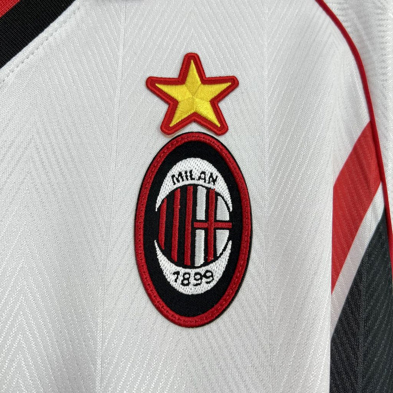 AC Milan Away Retro Shirt 1997/98 - Men's White Fan Shirt