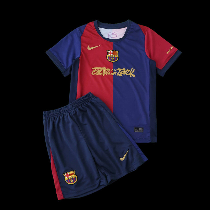 Barcelona TRAVIS SCOTT Home 24/25 Shirt - Kids Fan