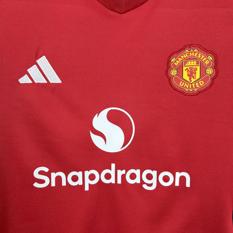 Manchester United Home Shirt 25/26 - Kids Fan Shirt Red