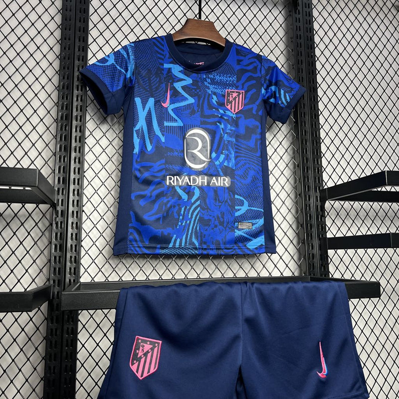 Atlético de Madrid Third Away Shirt 24/25 - Kids Fan Shirt Blue