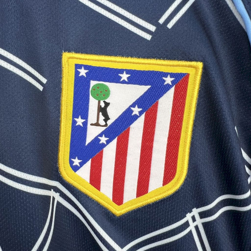 Atlético de Madrid x Spider-Man 2 Retro Away Shirt 2004/05 - Men's Fan Shirt Blue