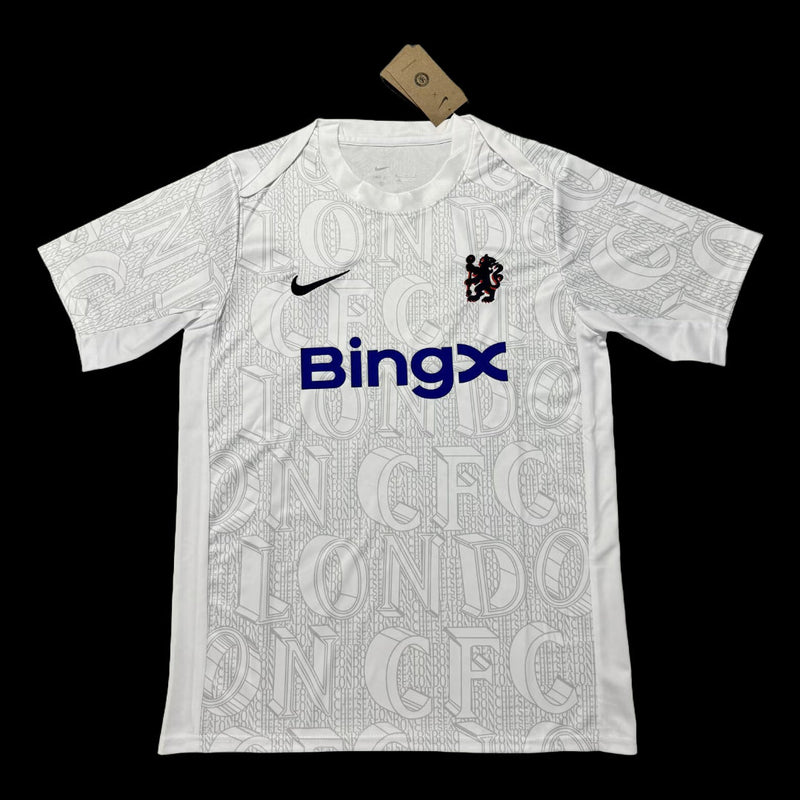 Chelsea Pre-Match Shirt 25/26 - Men's White Fan Shirt