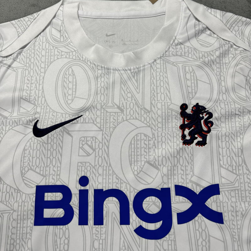 Chelsea Pre-Match Shirt 25/26 - Men's White Fan Shirt