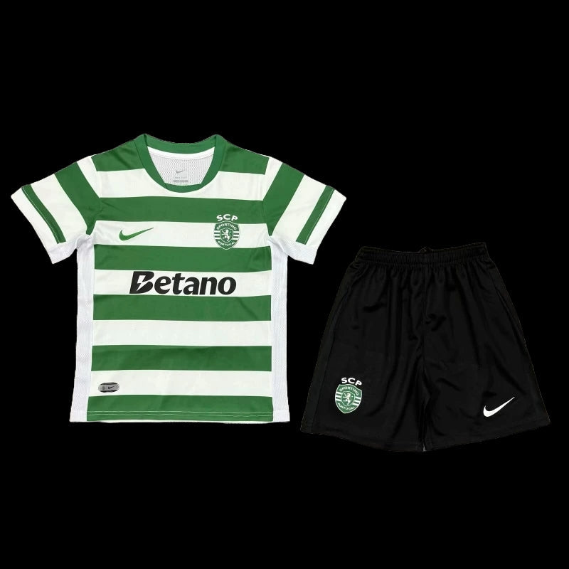 Sporting Home Shirt 25/26 - Children's Striped Fan Shirt