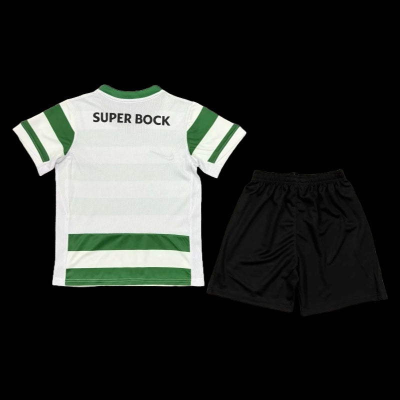 Sporting Home Shirt 25/26 - Children's Striped Fan Shirt