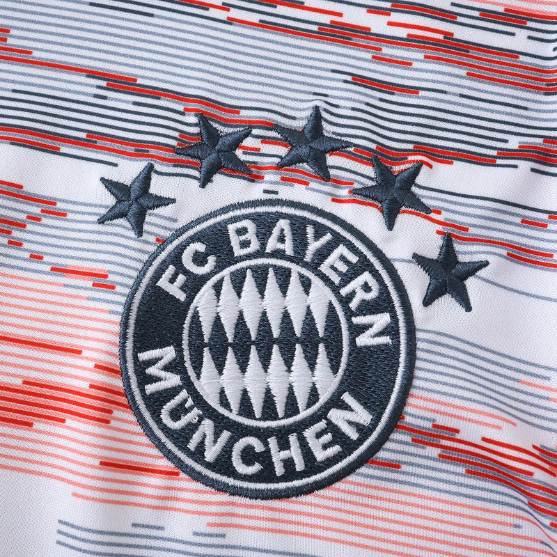 Bayern Munich Away Shirt 25/26 - Kids Fan Shirt White and Orange