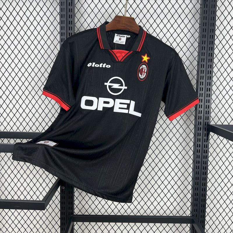 AC Milan Fourth Away Retro Shirt 1997/98 - Men's Fan Shirt - Black