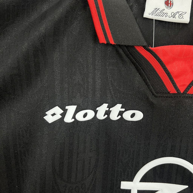 AC Milan Fourth Away Retro Shirt 1997/98 - Men's Fan Shirt - Black