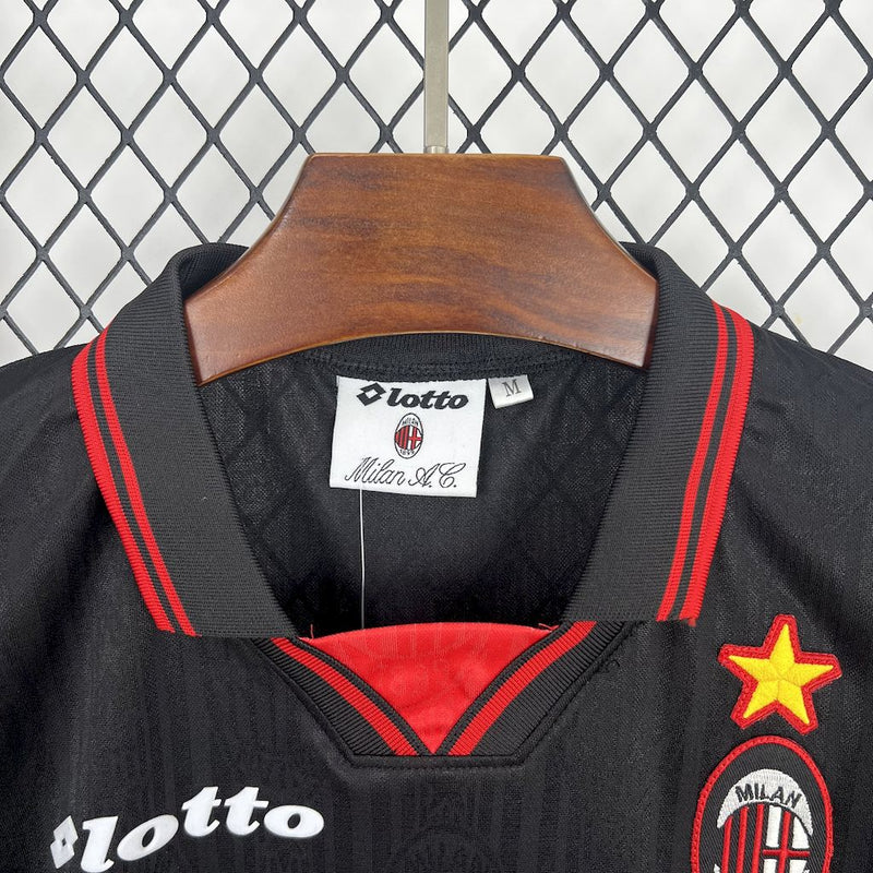 AC Milan Fourth Away Retro Shirt 1997/98 - Men's Fan Shirt - Black