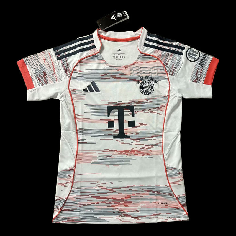 Bayern Munich Away Shirt 25/26 - Women's White and Orange Fan Shirt