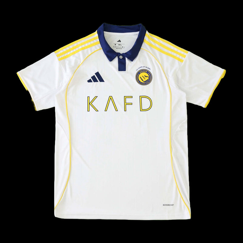Al-Nassr Third Away Shirt 25/26 - Men's White and Yellow Fan Shirt