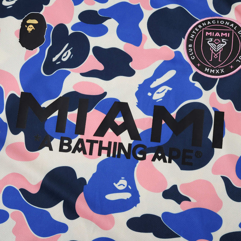 Inter Miami X Bape Shirt - Men's Fan Blue and Pink