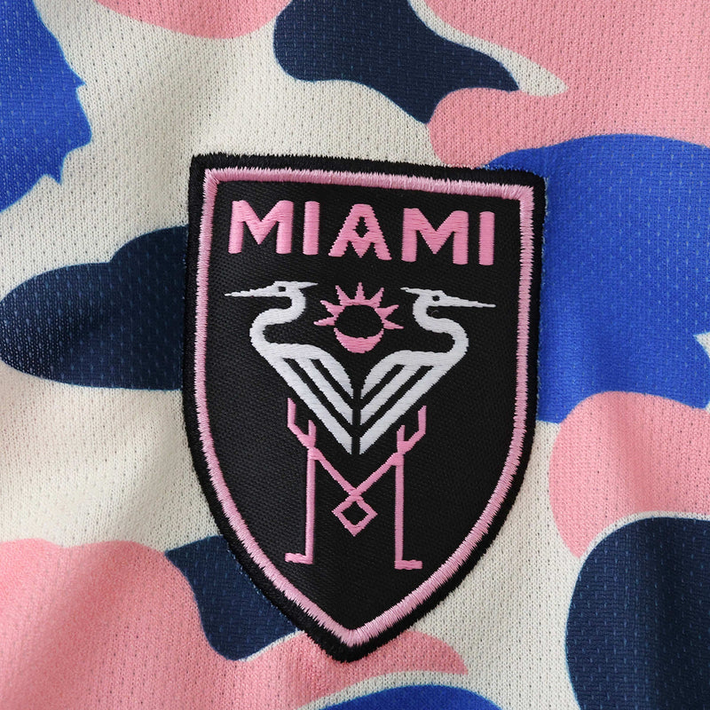 Inter Miami X Bape Shirt - Men's Fan Blue and Pink