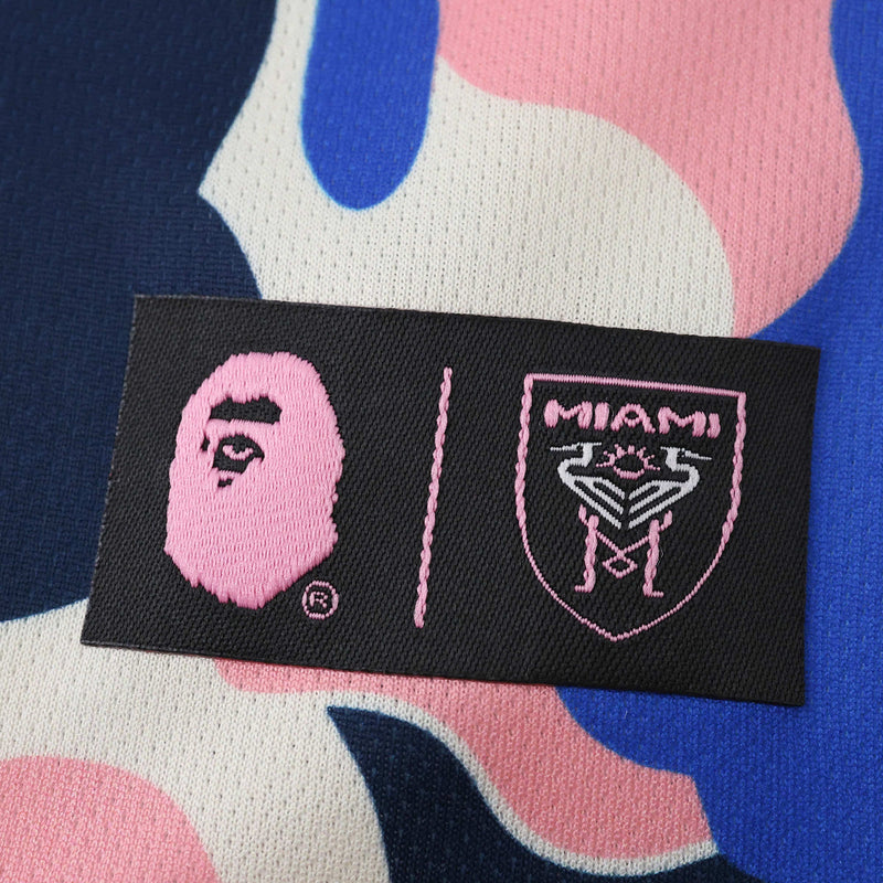 Inter Miami X Bape Shirt - Men's Fan Blue and Pink