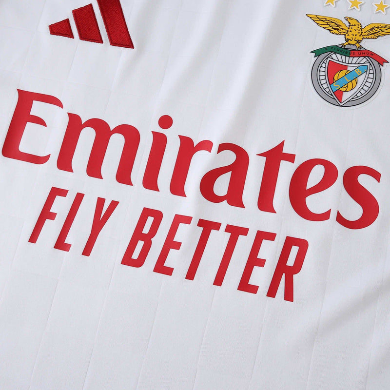 Benfica Third Away Shirt 25/26 - Men's Fan White and Red