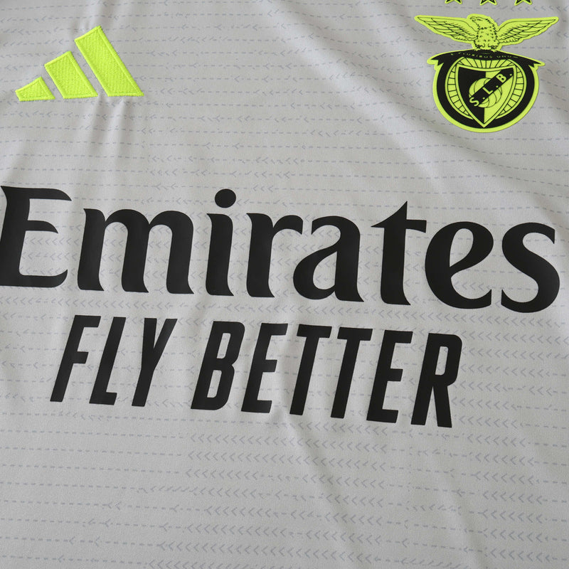 Benfica Third Away Shirt 24/25 - Men's Fan Shirt Grey