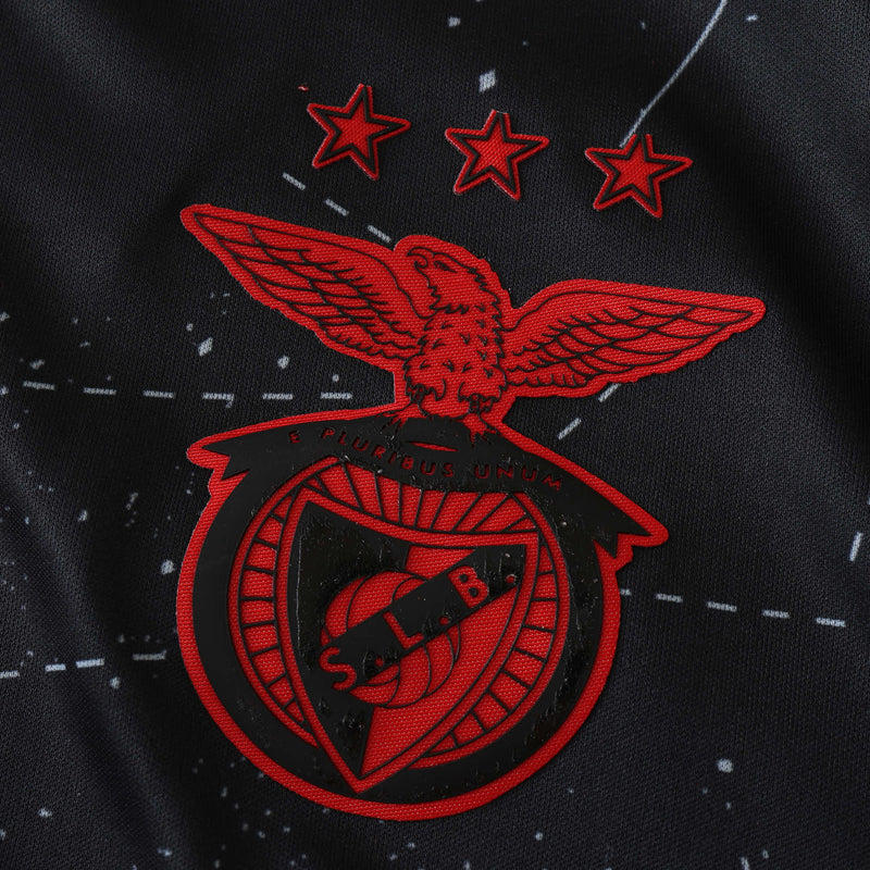 Benfica Away Shirt 24/25 - Men's Fan Black and Red