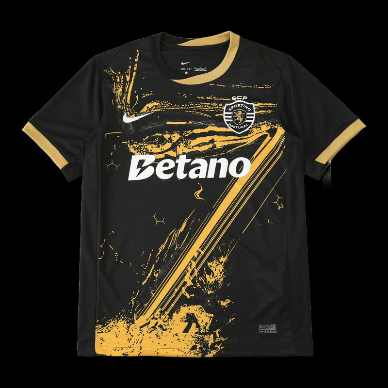 Sporting Third Away Shirt 24/25 - Men's Fan Black and Yellow