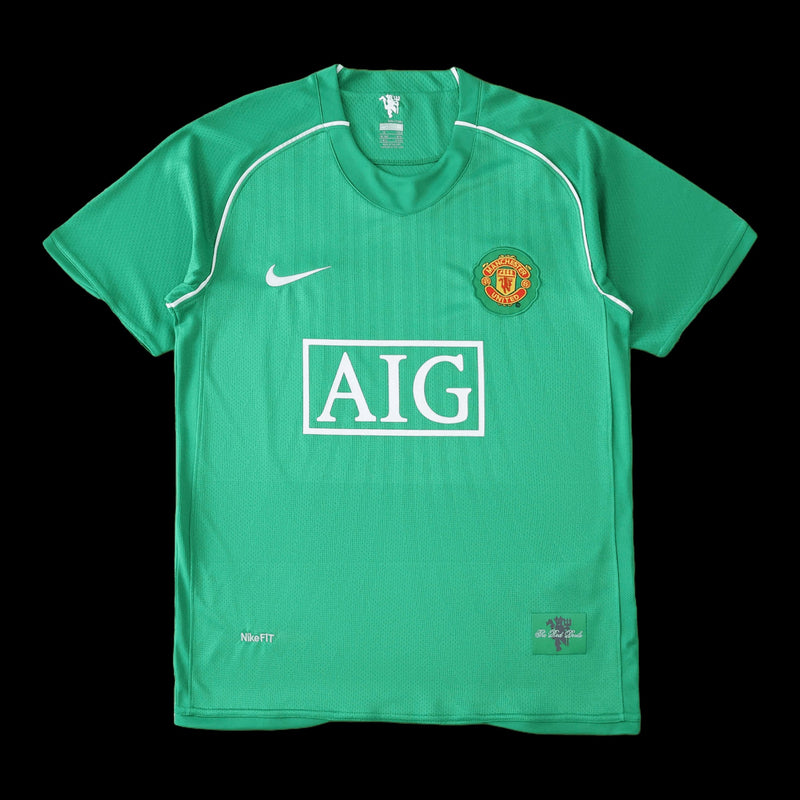 Manchester United Goalkeeper Retro Shirt 2007/08 - Mens Green Fan Shirt