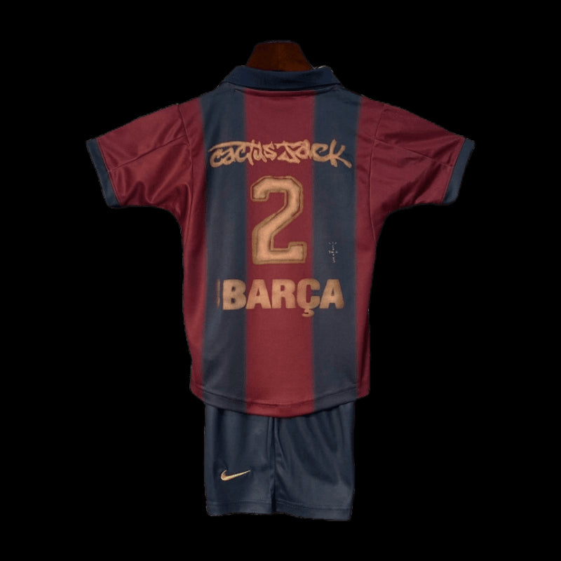 Barcelona TRAVIS SCOTT Home Retro Shirt 2000/01 - Kids Fan Shirt
