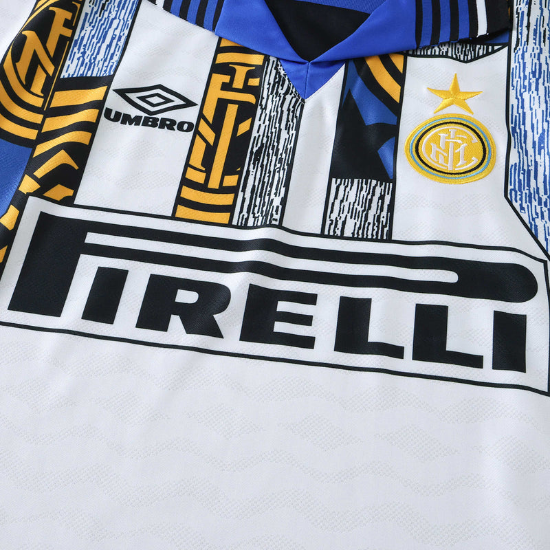 Inter Milan Away Retro Shirt 1995/96 - Men's White Fan Shirt