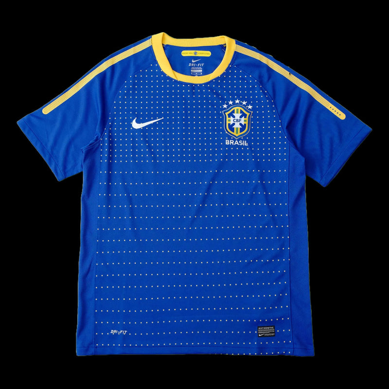 Brazil Away Retro 2010 Shirt - Men's Fan Blue