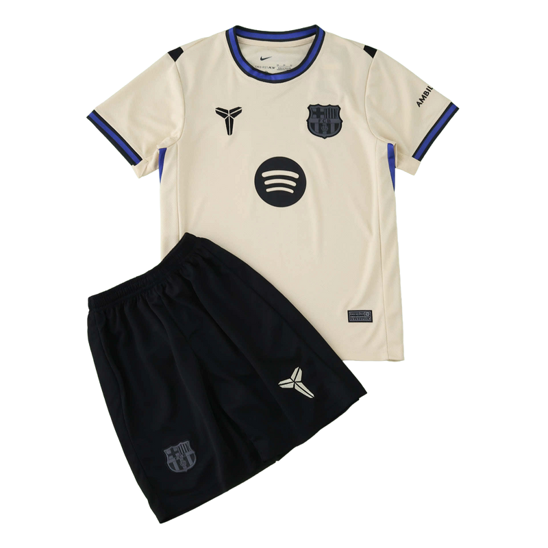 Barcelona Away Kobe Bryant 25/26 Shirt - Yellow Kids Fan Shirt