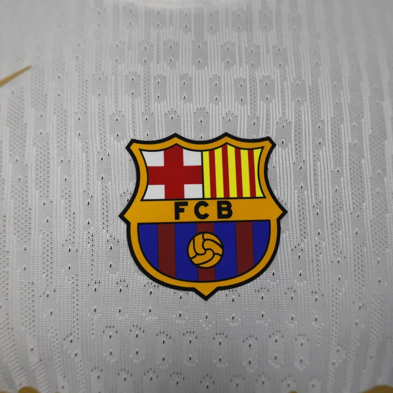 TRAVIS SCOTT 25/26 Barcelona Shirt - Men's Player White and Gold