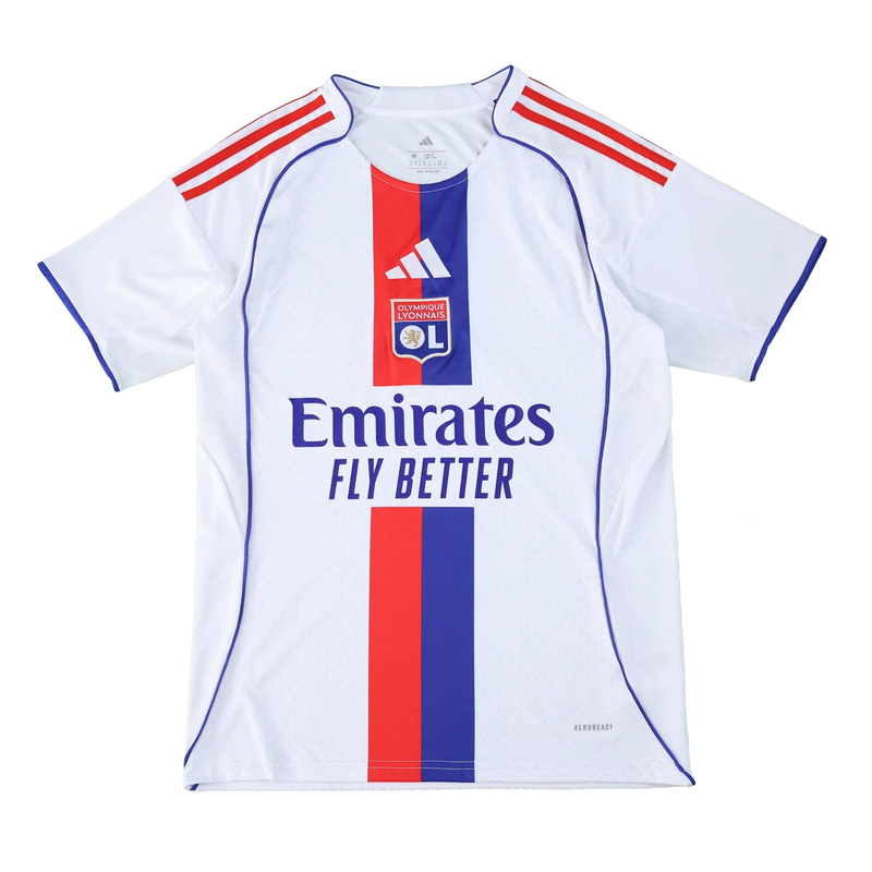Lyon Home Shirt 25/26 - Men's White Fan Shirt