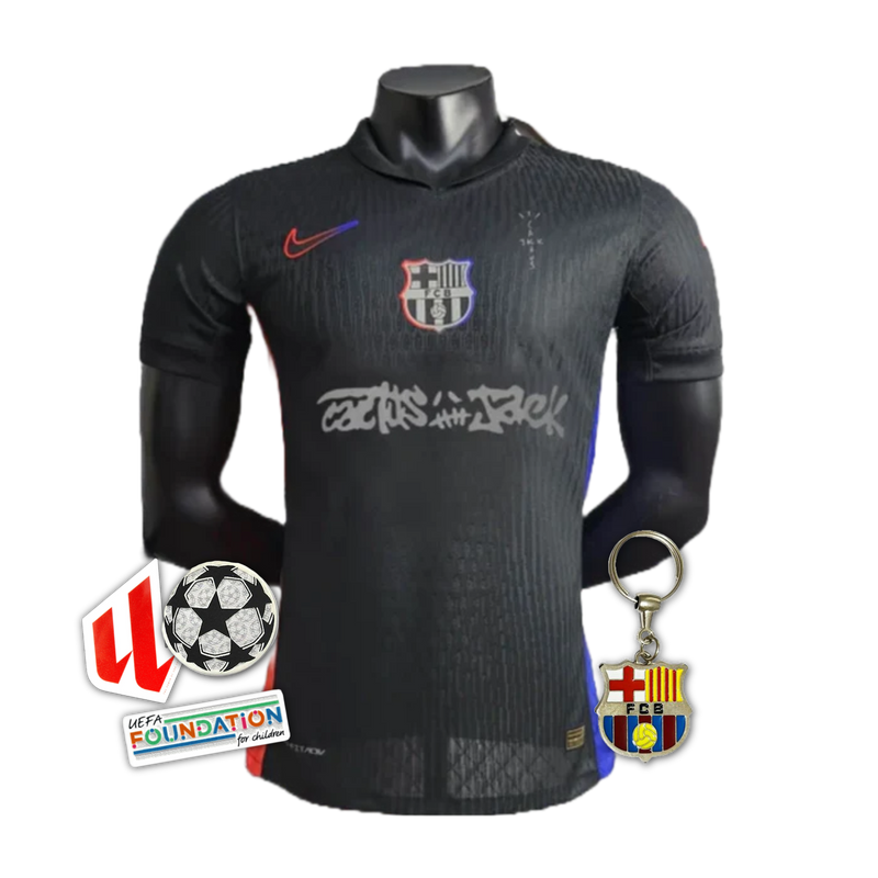 Barcelona TRAVIS SCOTT Away 24/25 Shirt - Mens Player Black