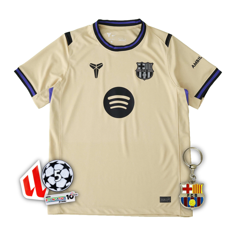 Barcelona Away Kobe Bryant 25/26 Shirt - Men's Fan Yellow